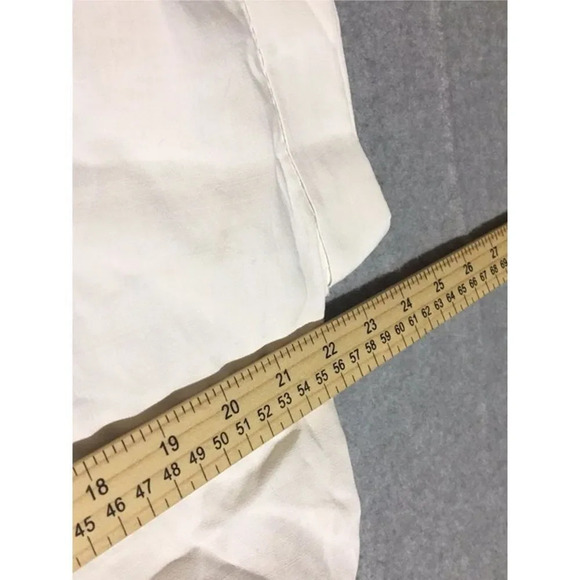 Womens Cloth & Stone Tunic Size Large White Button Up Blouse Business Casual - Picture 2 of 5